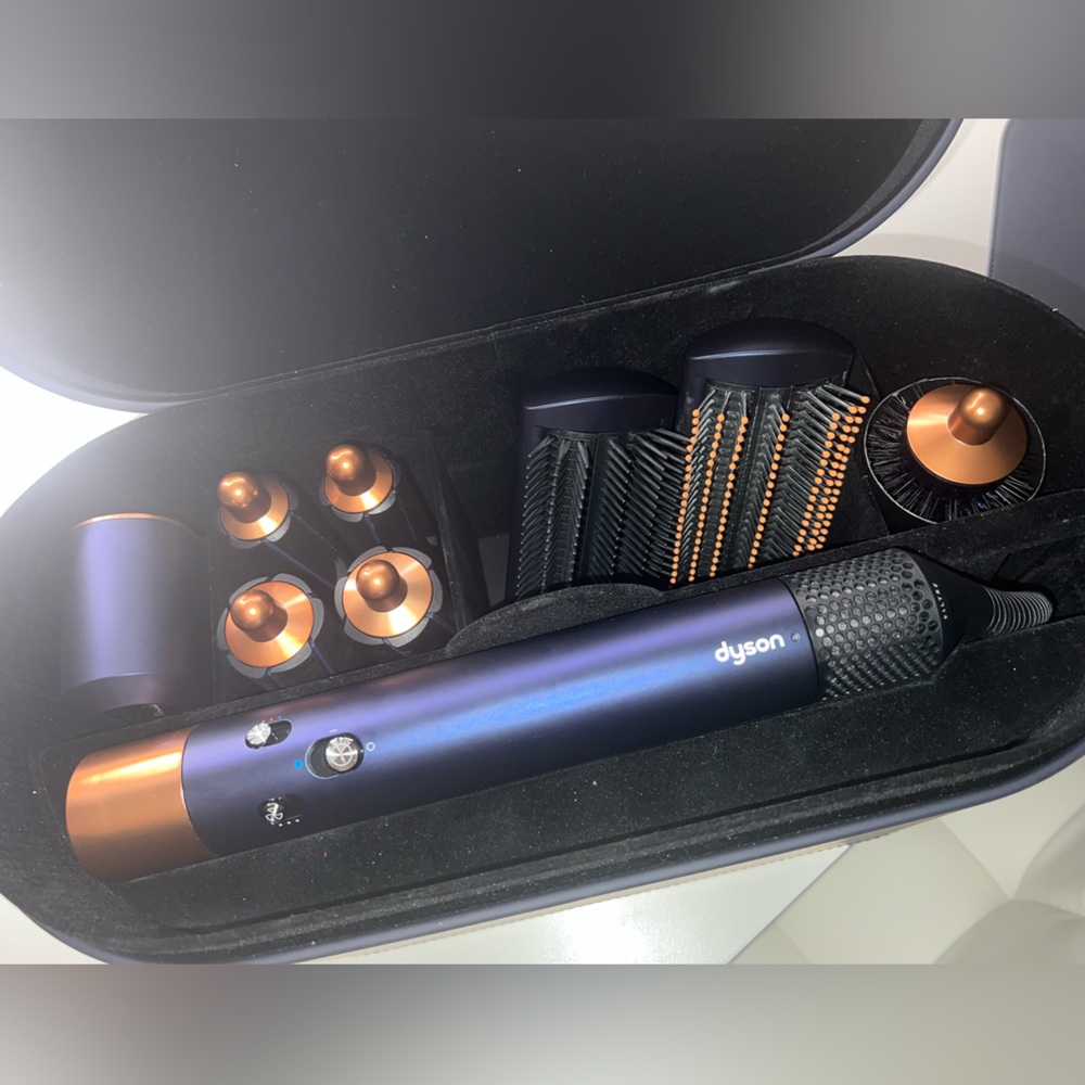 Dyson AirWrap- blue & gold